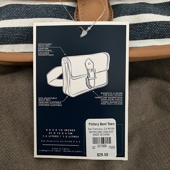 NWT pottery barn teen belt bag Northfield Collection - Picture 2 of 3